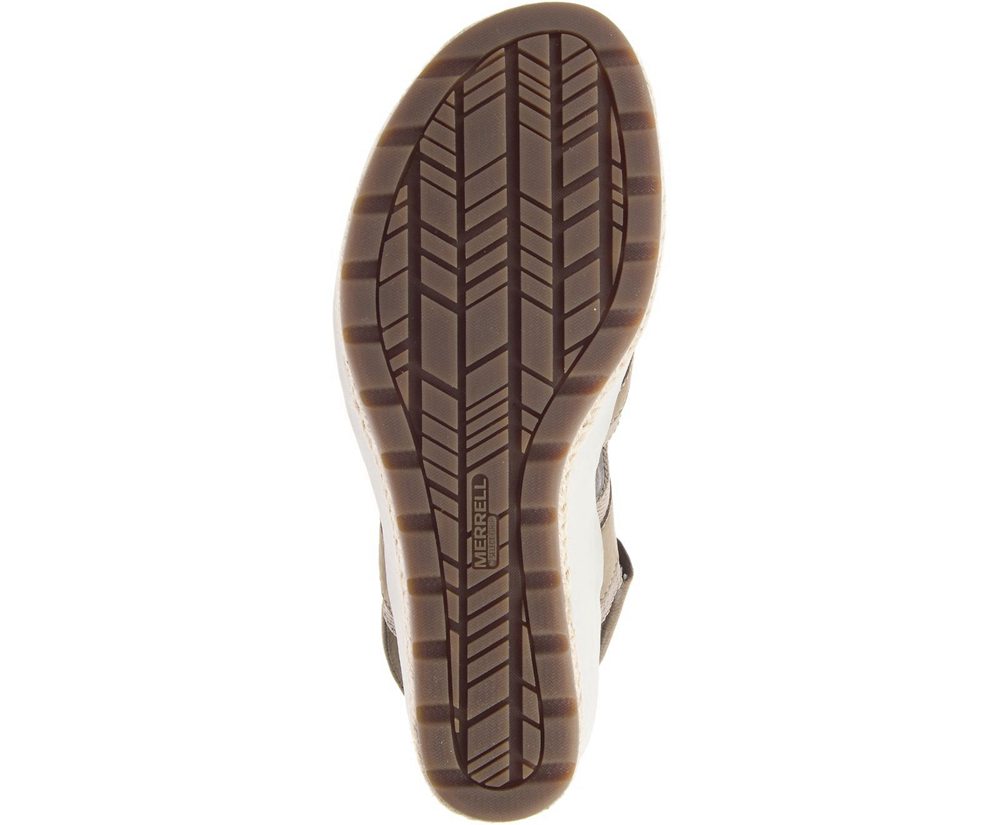 Merrell Sandals Grey - Kaiteri Wedge Strap - Womens 54GXEYLWK